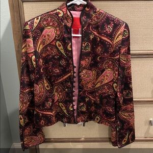JS Collections silk beaded multicolor light jacket